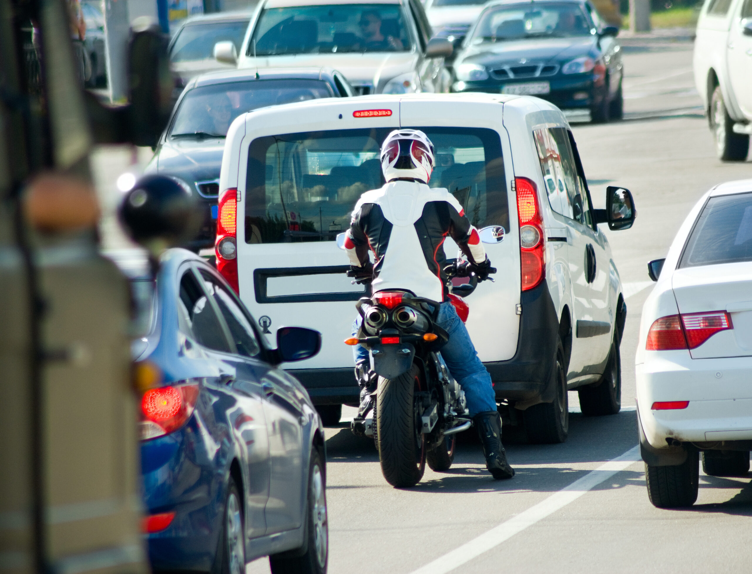 motorcycle car on road
