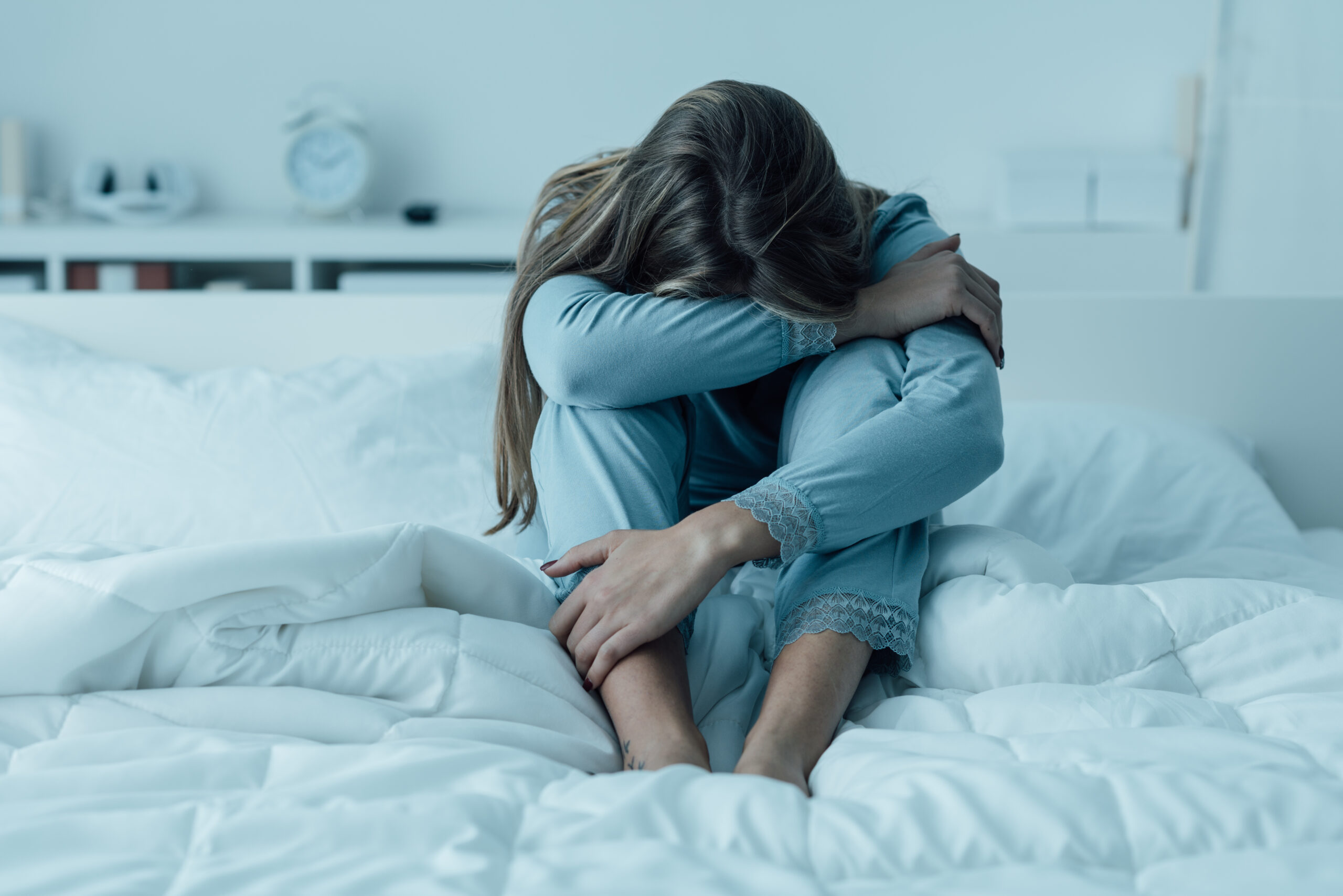 woman on bed
