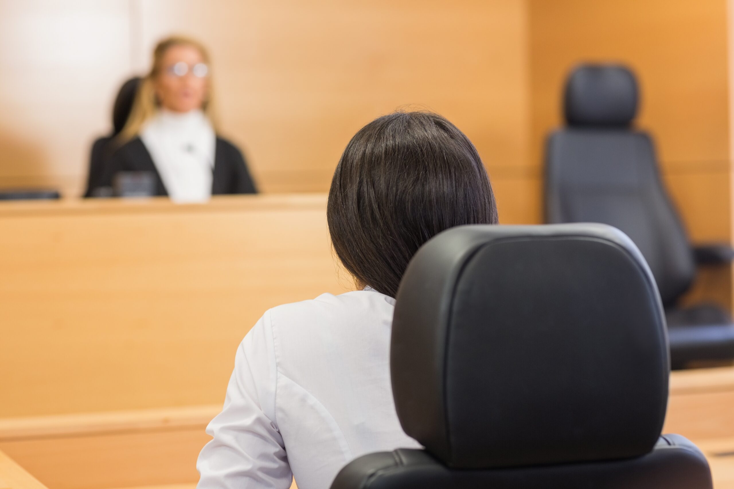 Lawyer listening to the judge