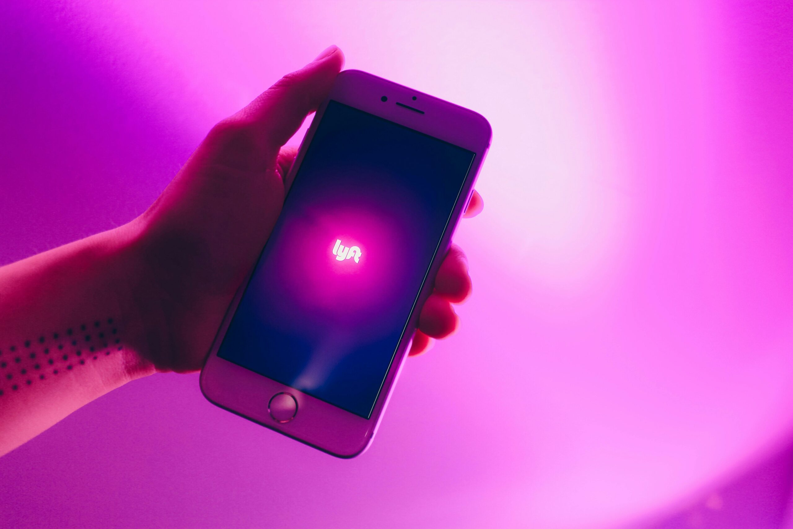 Lyft on Iphone screen